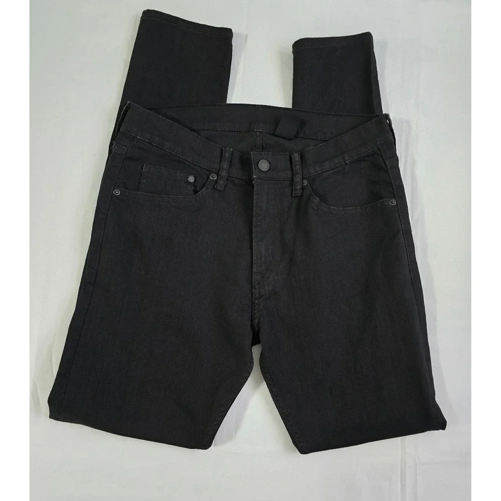 H&M &Denim Mens Super Skinny Jeans Black Size 32 Stretch Low Rise